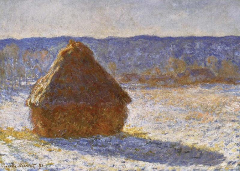 Claude Monet Haystack in the Snwo,Morning Norge oil painting art